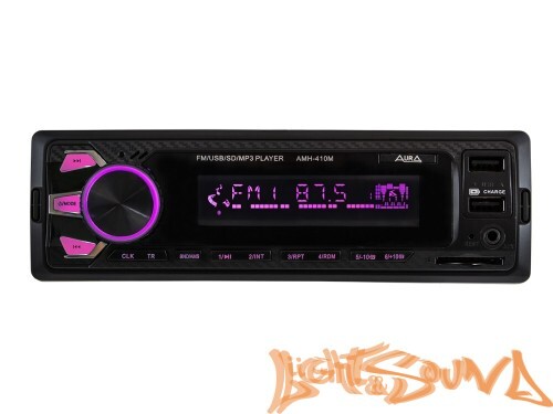 Aura AMH-410MQ USB-ресивер, 4x51w, 2xUSB (2A)/SD/FM/AUX, 2 RCA, iD3-TAG, мультицвет (7 цветов)