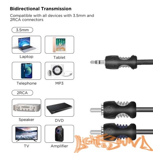 Recoil A2R10 Mini Jack - 2RCA,1M, 3 метра