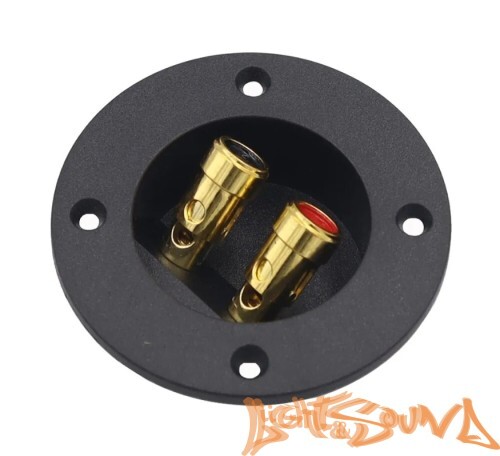 Терминал для подключения акустики D75 позолоченнный круглый, 1шт