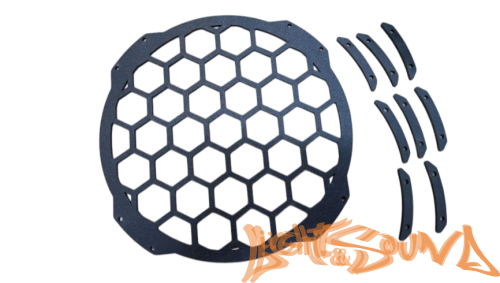 Защитная сетка под сабвуфер 12" с проставками (пластик 5мм), 1шт