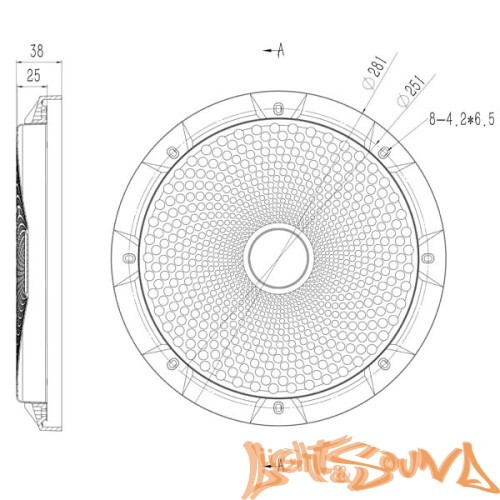 Защитная сетка для сабвуфера 10" Recoil SG-10, 1 шт