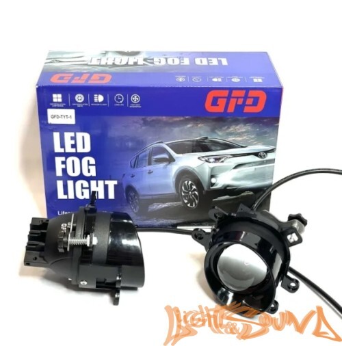 Светодиодная линза для ПТФ GFD TYT-1 TOYOTA ближний, 2шт