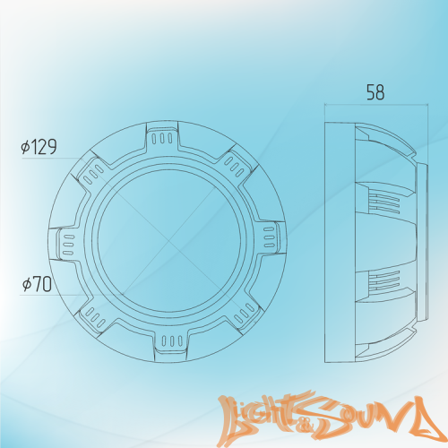 Бленда Dixel 3,0 дюйма - №3154