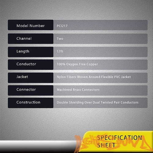 RCA (межблочный) кабель Recoil Premium PCI217 RCA 5 метров