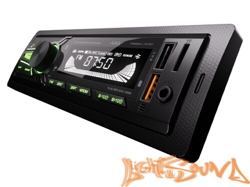 Aura Fireball-101BT USB-ресивер, 12V 4x36w, 2USB SD/FM/AUX/BT, 2 RCA, VA, зеленая подсветка