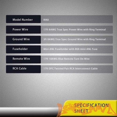 Recoil RIK8 Набор для подключения усилителя(без акустич.каб.)