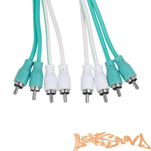 RCA (межблочный) кабель DL Audio Piranha 4RCA 5 метров