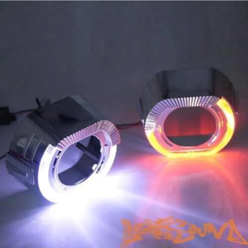 Бленда 3,0 дюйма LED ZX-009 Black (Белый/Оранжевый) 1шт
